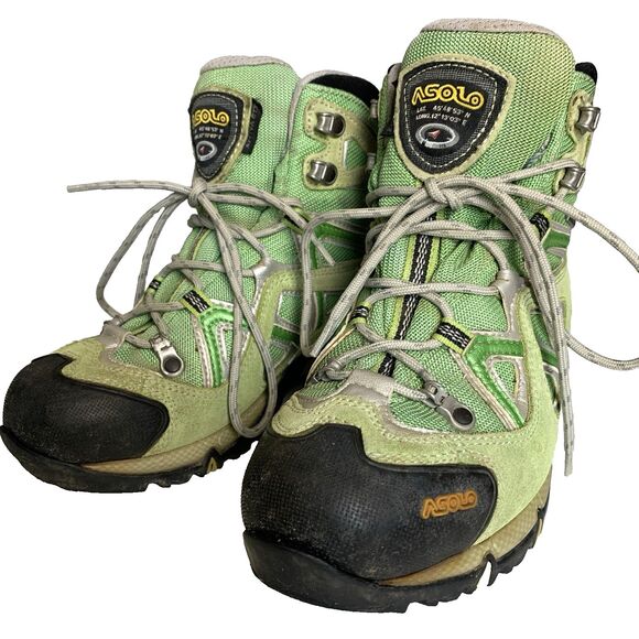 Asolo Attiva GTX Gore-Tex Mid Waterproof Hiking Boots Women US 6 | EU 37.5 Green - Picture 1 of 15